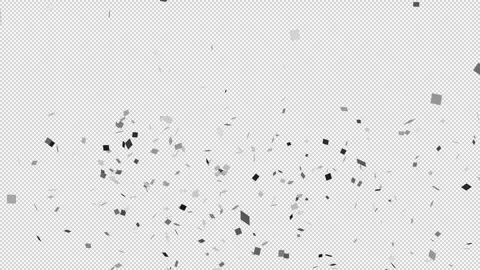Computer Animation of Silver Confetti Falling on Black Background Stock-Footage 335458514
