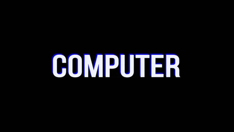 Computer. Animation of Text With Glitch Effect Video stock 123354057