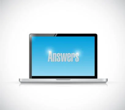 Computer answers message illustration design Stock Illustration