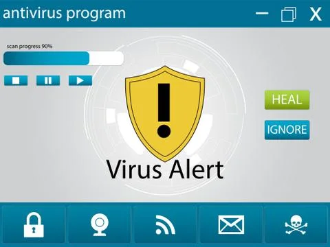 Computer antivirus program Stock Illustration