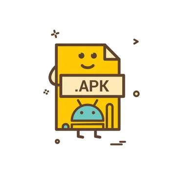 Computer apk file format type icon vector design Stock Illustration