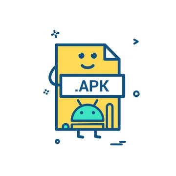 Computer apk file format type icon vector design イラスト素材