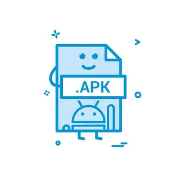 Computer apk file format type icon vector design Illustrazione stock