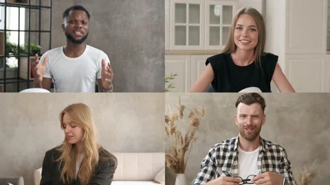 Computer app developers working from home. Business people wearing VR Stock Footage 134270416