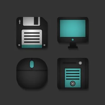Computer app icon Illustrazione stock