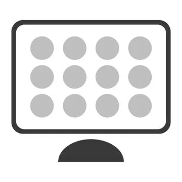 Computer App Icons On Screen Vector 스톡 일러스트