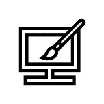 Computer Appearance Settings Icon Stock Illustration
