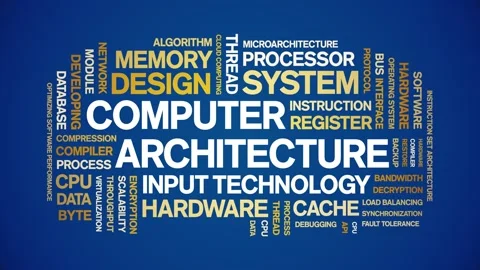 Computer Architecture animated word cloud,animation tag kinetic typography loop Stock Footage 312072114