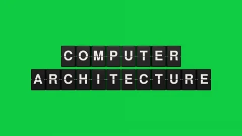 Computer architecture split flap green screen seamless loop Stock Footage 348376533