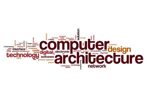 Computer architecture word cloud イラスト素材