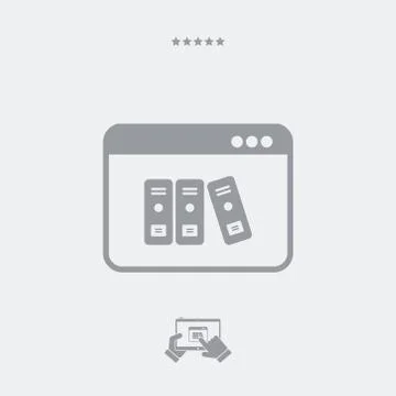 Computer archive flat icon Illustrazione stock