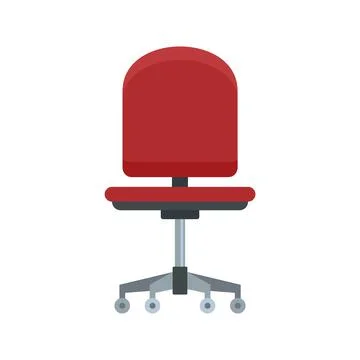Computer armchair icon flat isolated vector Stock Illustration