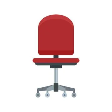 Computer armchair icon flat isolated Illustrazione stock