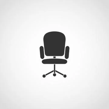 Computer armchair vector icon. Stock Illustration