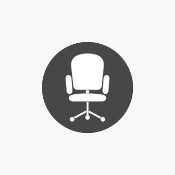 Computer armchair vector icon. Stock Illustration