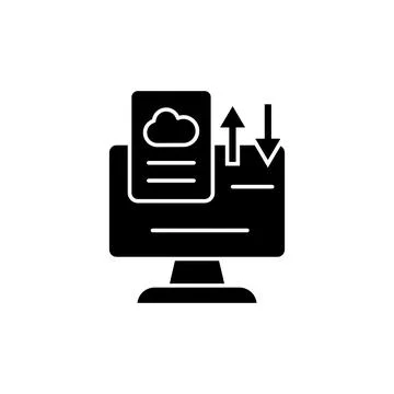 Computer arrow document icon. Simple business intention icons for ui and ux Stock Illustration