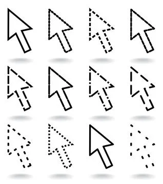 Computer arrow Foto stock