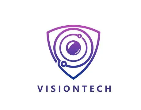 Computer artificial vision technology digital eye Illustrazione stock