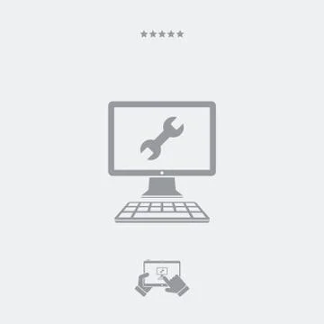 Computer assistance or settings イラスト素材