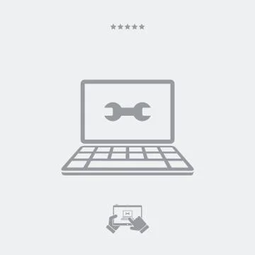 Computer assistance or settings Stock Illustration