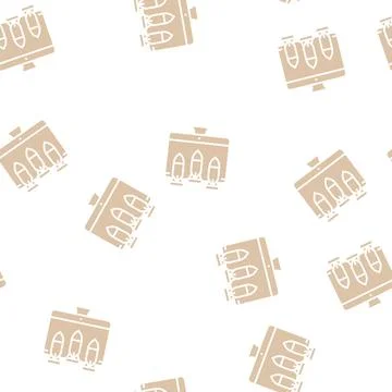 Computer attack glyph seamless pattern Stock Illustration