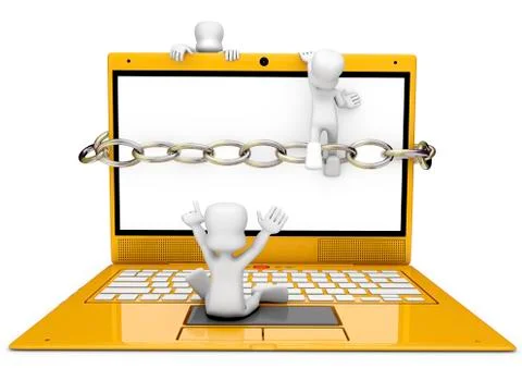 Computer attack Stock-Illustration