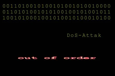 Computer attack Stockfoto's