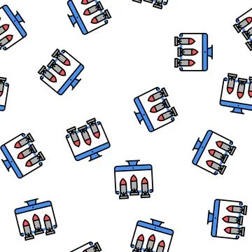 Computer attack vector seamless pattern イラスト素材