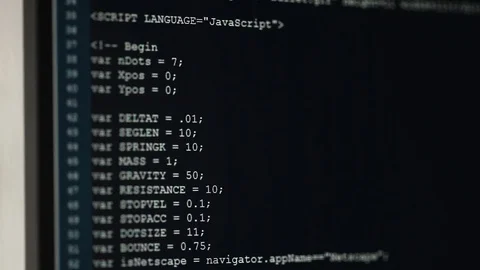 Computer audience. On monitors codes are entered. The source code the major Stock Footage 72460404