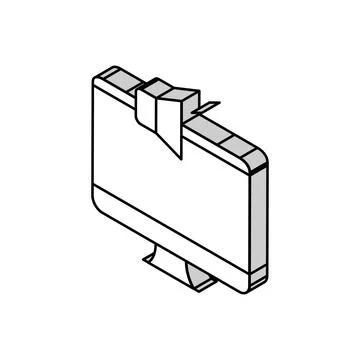 Computer audio reading book for blind human isometric icon vector illustration Illustrazione stock