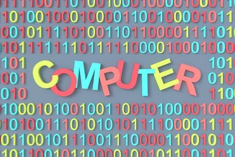 Computer background. 3D rendering. Stock-Illustration