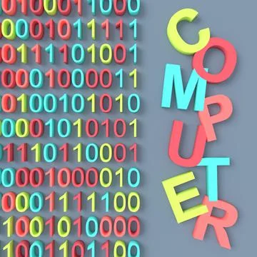 Computer background. 3D rendering. Stock-Illustration