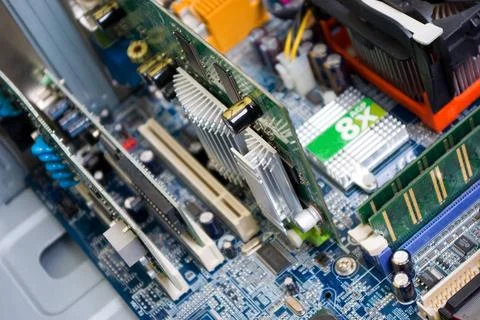 Computer background - high tech Macro picture of technological computer ba... Foto stock