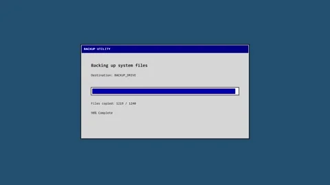 Computer backup progress bar loading on screen Stock Footage 347394899