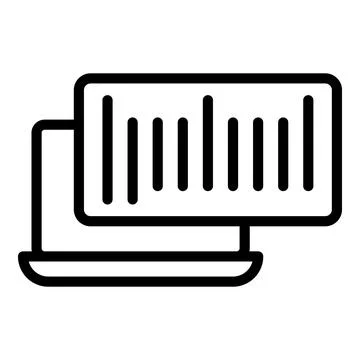 Computer barcode icon outline vector. Code scanner Stock Illustration