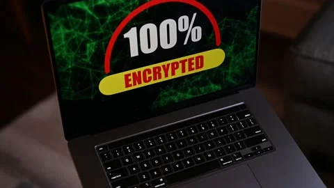 Computer being encrypted by ransom ware Stock Footage 156867593