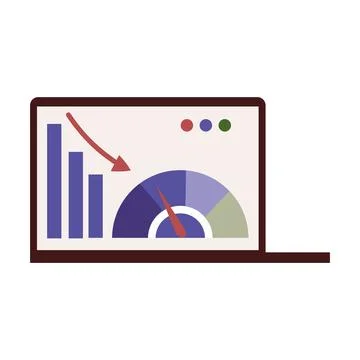 Computer benchmarking indicator 스톡 일러스트
