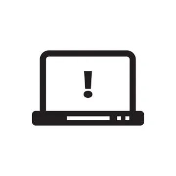 Computer beware icon Illustrazione stock