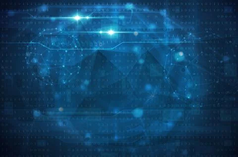 Computer big data Stock Illustration