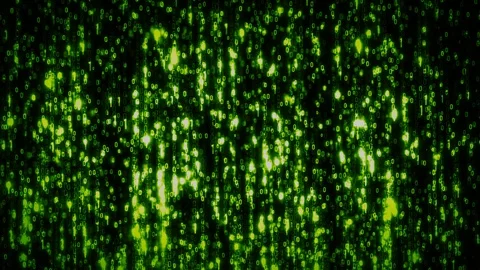 Computer Binary Code Data Falling Loop 스톡 동영상 106341601