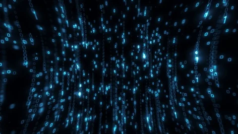 Computer Binary Code Data Falling Loop 스톡 동영상 106341603