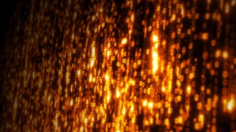 Computer Binary Code Data Falling Loop 스톡 동영상 106350870