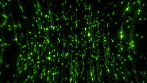 Computer Binary Code Data Falling Loop 스톡 동영상 106350871