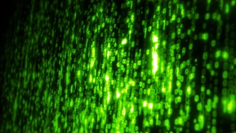 Computer Binary Code Data Falling Loop 스톡 동영상 106350954