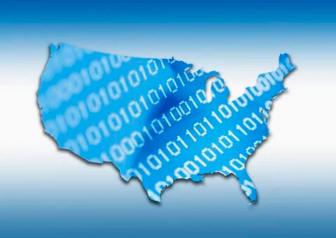 Computer binary code 库存插图