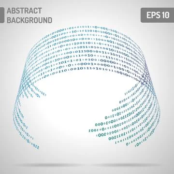 Computer binary code Stock Illustration