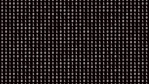Computer binary code pattern on black background Vidéo 337789328