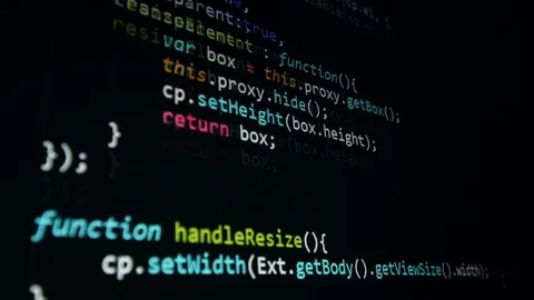 Computer binary code running on a Dark background. 4K. Loopable Video stock 75568312