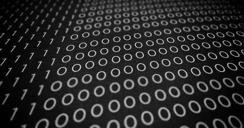 Computer Binary Code in a waving motion within a computer Stock Footage 80471012