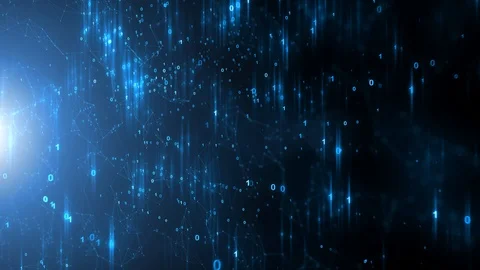 Computer binary data in abstract network 動画素材 105482355